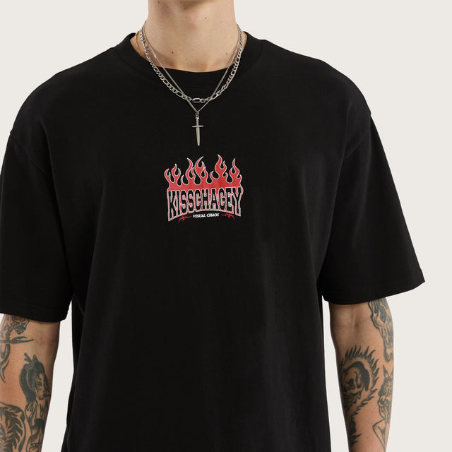 Rebel Box Fit Tee Jet Black