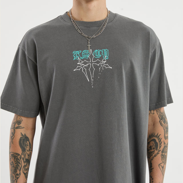 Anti Hero Box Fit Tee Pigment Charcoal