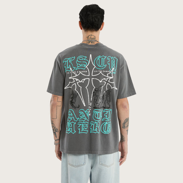 Anti Hero Box Fit Tee Pigment Charcoal
