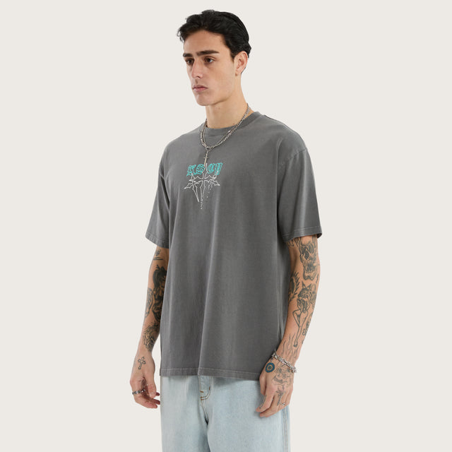 Anti Hero Box Fit Tee Pigment Charcoal