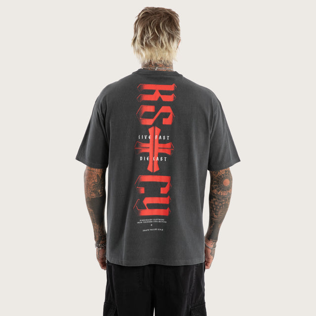 Razor Light Box Fit Tee Pigment Asphalt