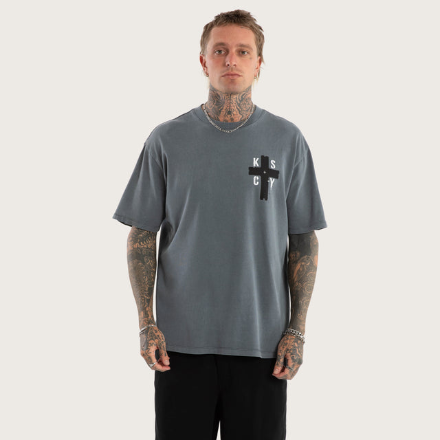 Delta Box Fit Tee Pigment Turbulence