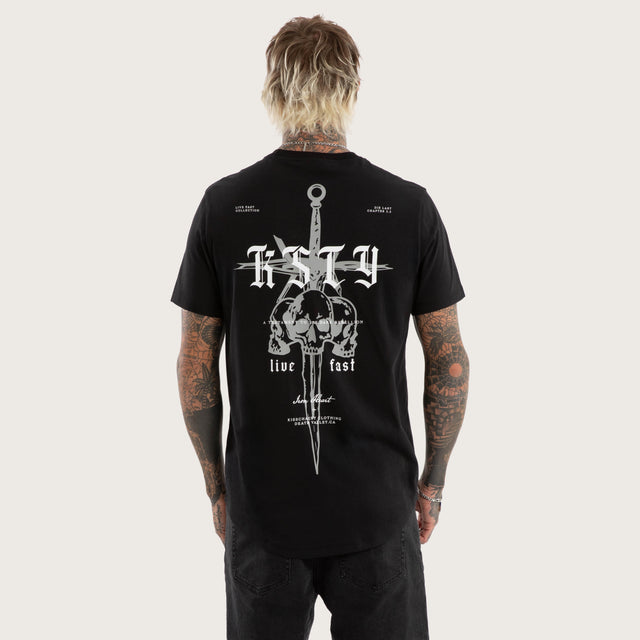 Testament Dual Curved Tee Jet Black