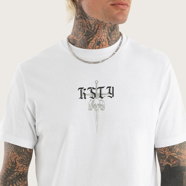 Testament Dual Curved Tee Optical White