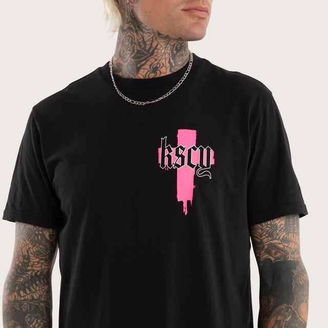 Church Dual Curved Tee Jet Black