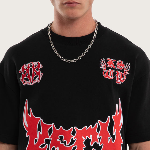 Hustler Loopback Street Tee Jet Black