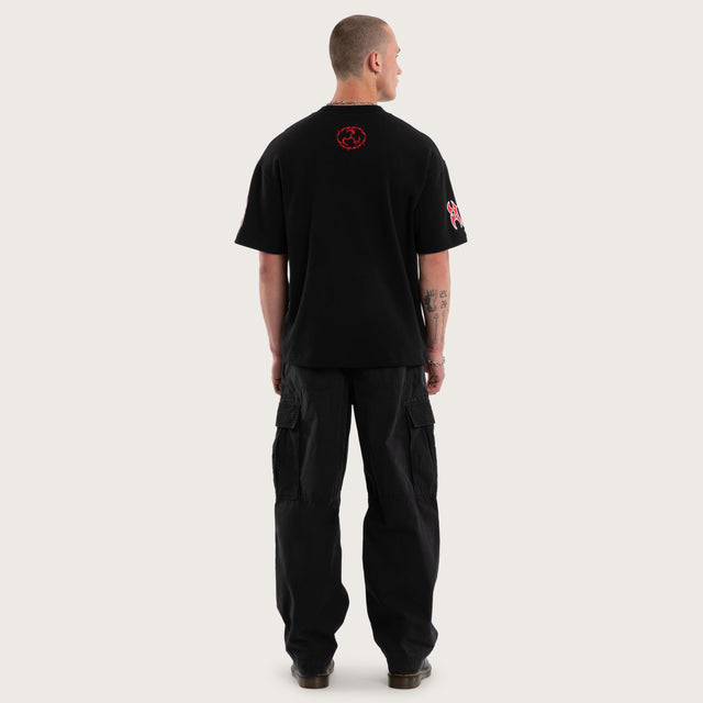 Hustler Loopback Street Tee Jet Black