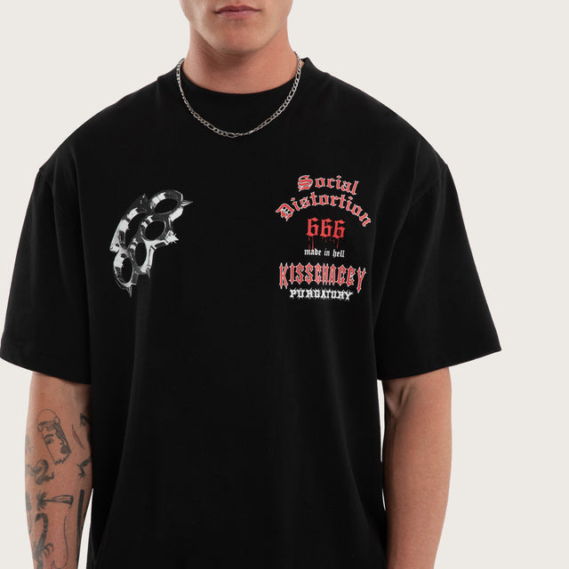 Distortion Street Tee Jet Black
