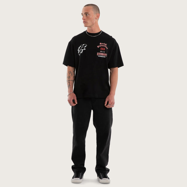 Distortion Street Tee Jet Black