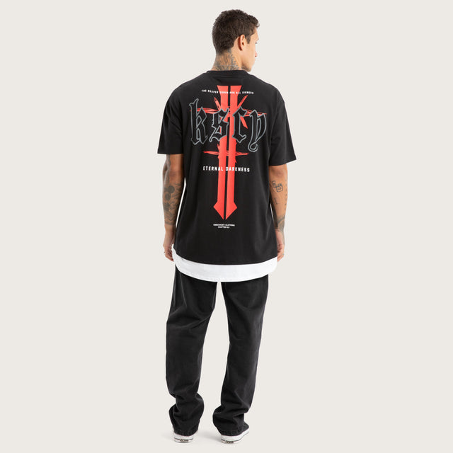 Eternal Box Layer Tee Jet Black
