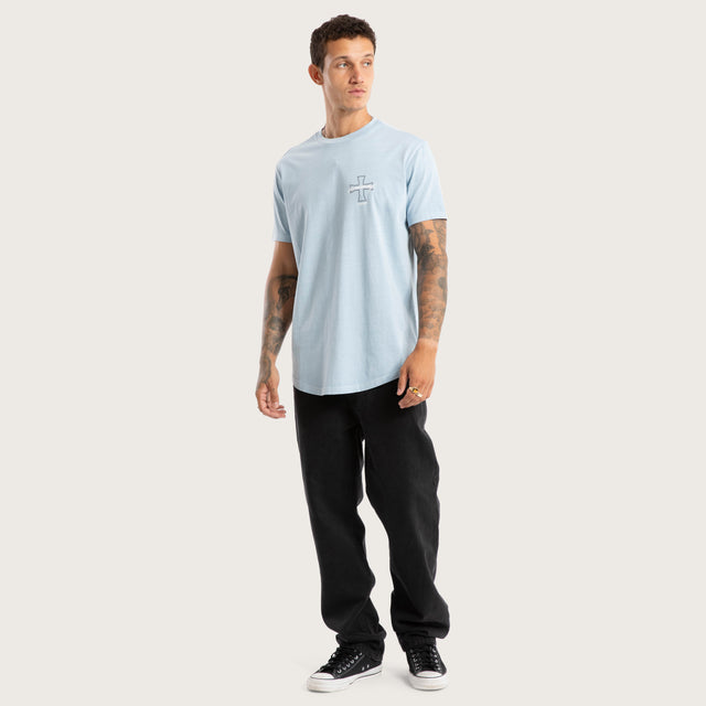 Confession Dual Curved Tee Pigment Skyway
