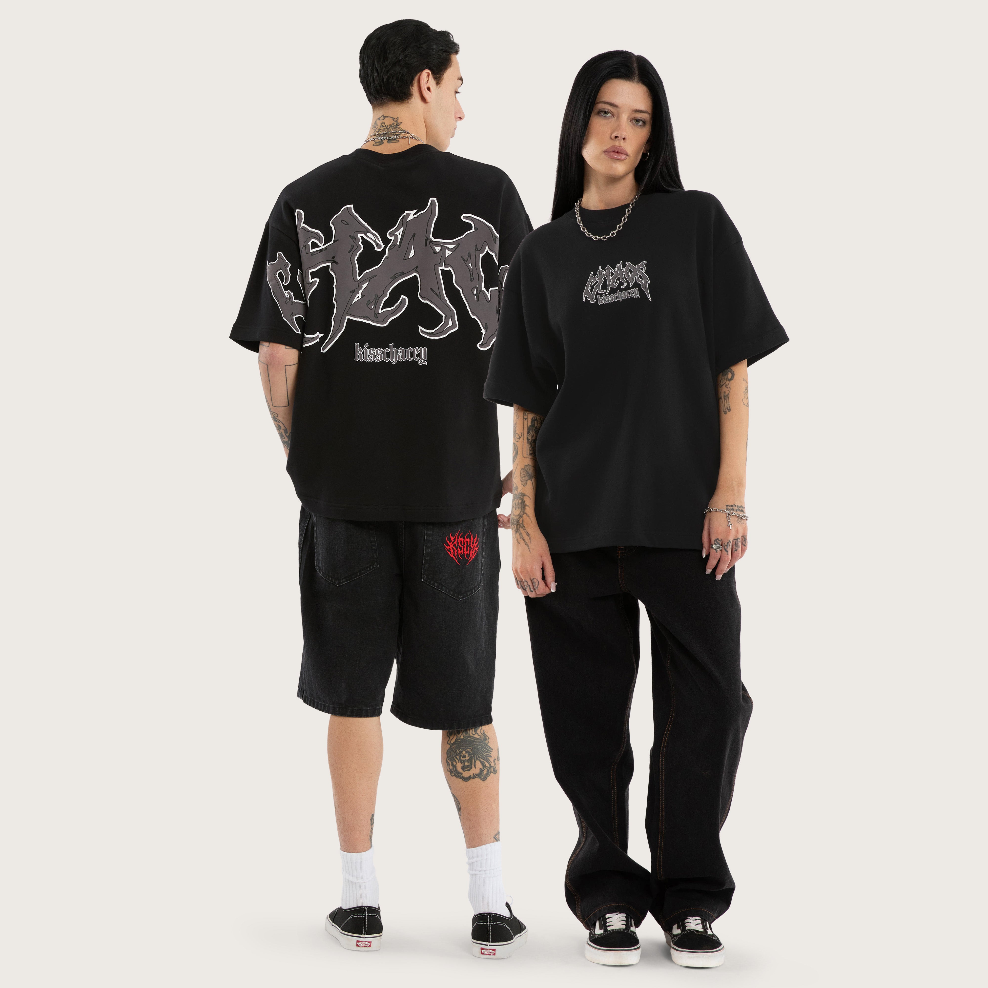 【期間限定値引き】TECH MINI LOOPBACK WIDE TEE Melt Cotton Loopback Box Fit Tee in Black | KSCY