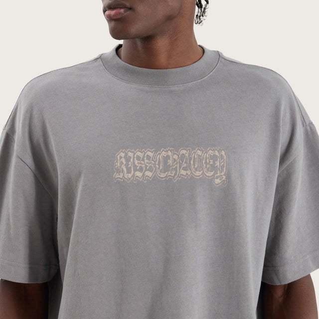 Model wears Other Side Street Tee Pigment Steel Grey T-Shirts in Grey - Image 3