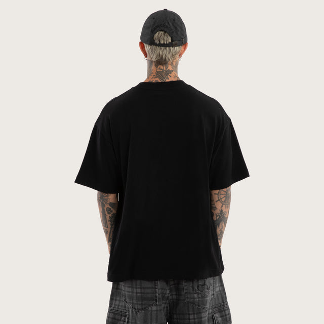 Cheque Street Tee Jet Black