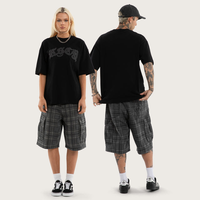 Cheque Street Tee Jet Black