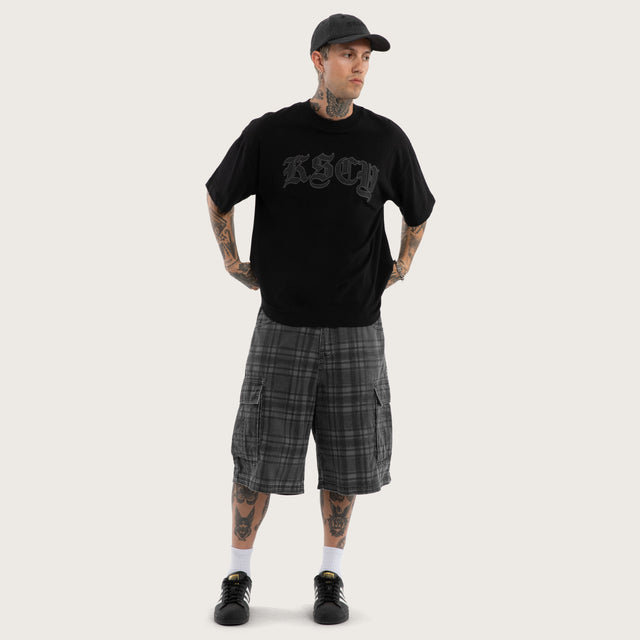 Cheque Street Tee Jet Black