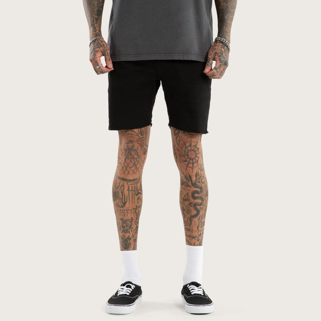 KS2 Denim Shorts Jet Black