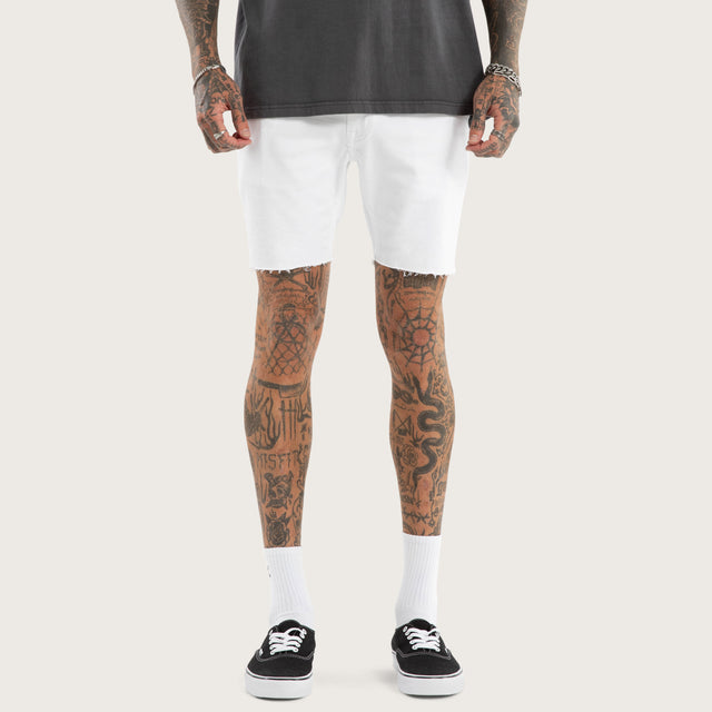 KS2 Denim Shorts White
