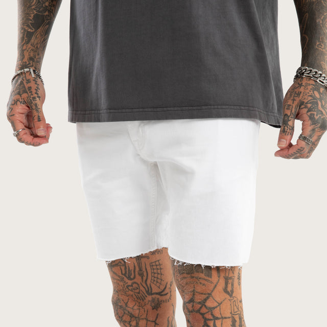 KS2 Denim Shorts White