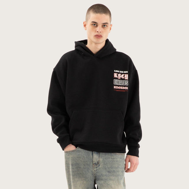 Trap Oversized Hoodie Jet Black