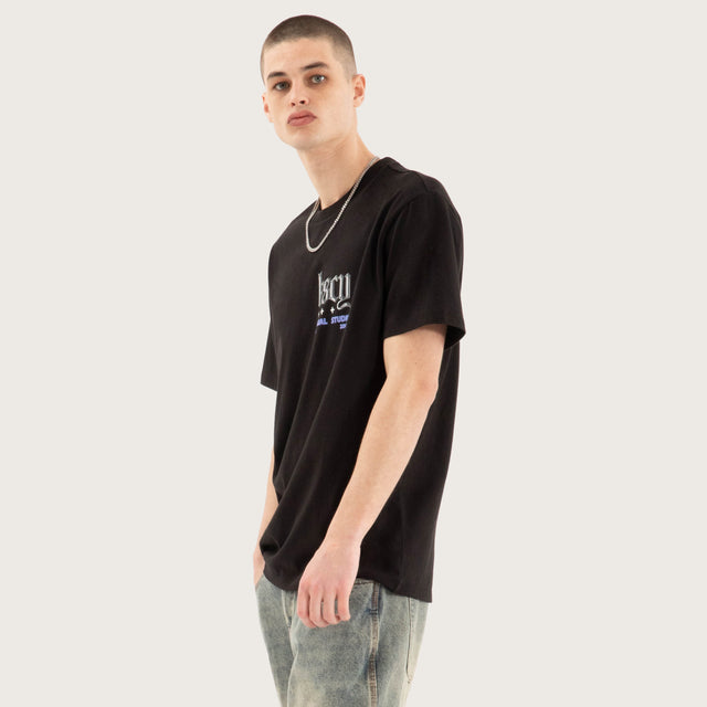 Entangled Relaxed Tee Jet Black