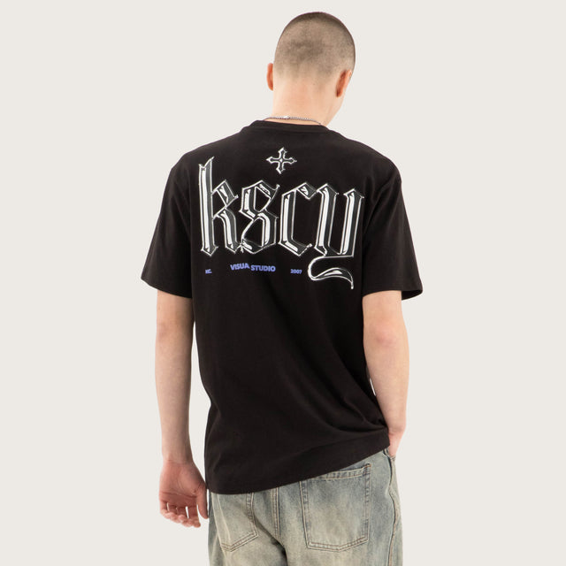 Entangled Relaxed Tee Jet Black