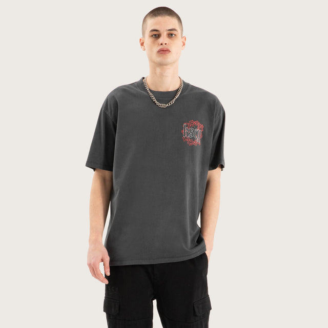 Taken Box Fit Tee Pigment Black