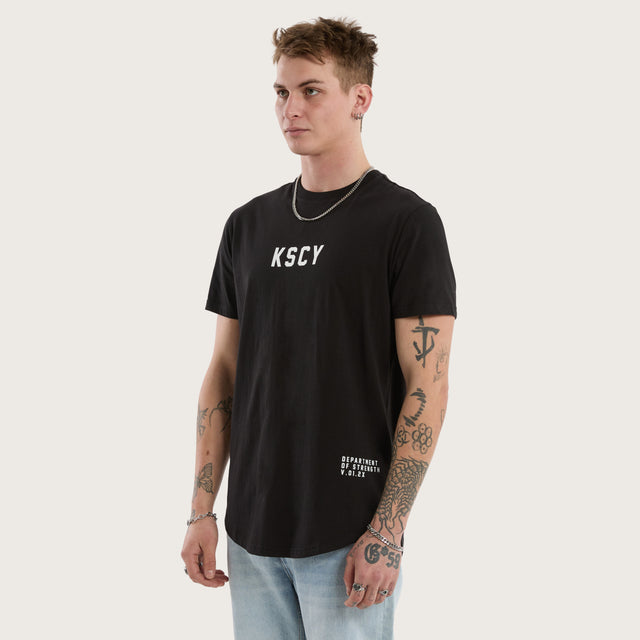 Smoke Dual Curved Tee Black/Grey