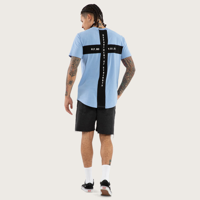 Smoke Dual Curved Tee Vista Blue / Black