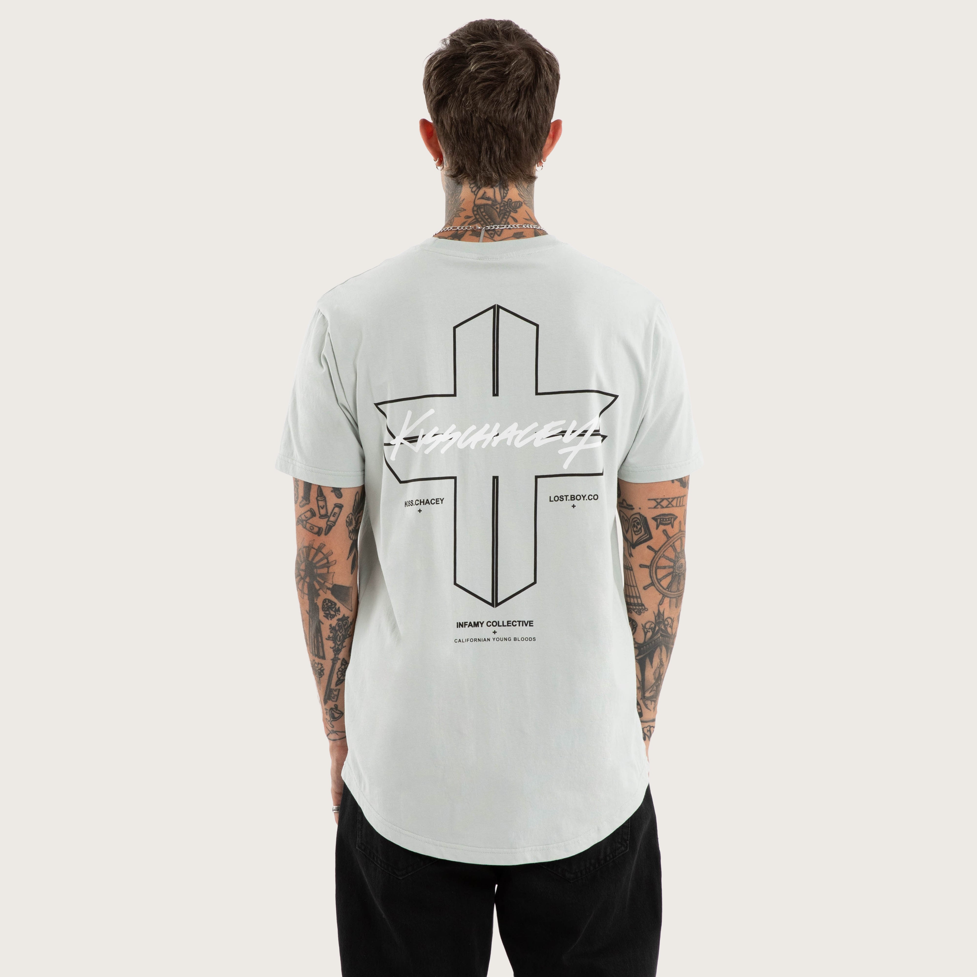 Forever Dual Curved Tee Sky Grey | KSCY