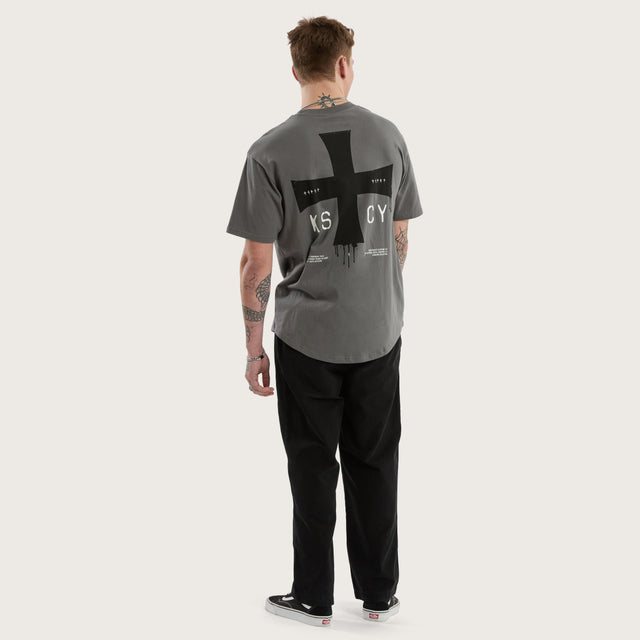 Desolation Box Fit Scoop Tee Charcoal