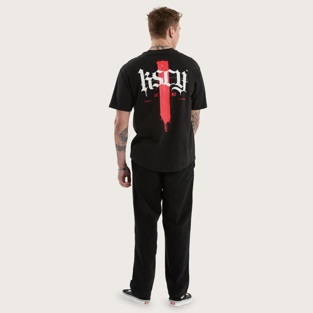 Villian Box Fit Scoop Tee Jet Black
