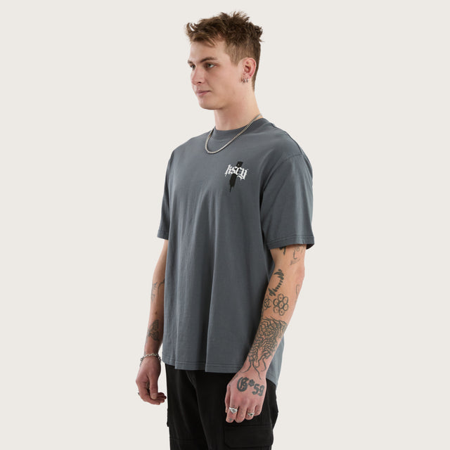 Villian Box Fit Scoop Tee Turbulence