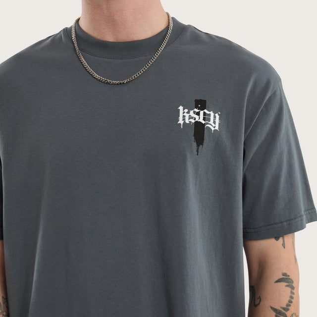 Villian Box Fit Scoop Tee Turbulence