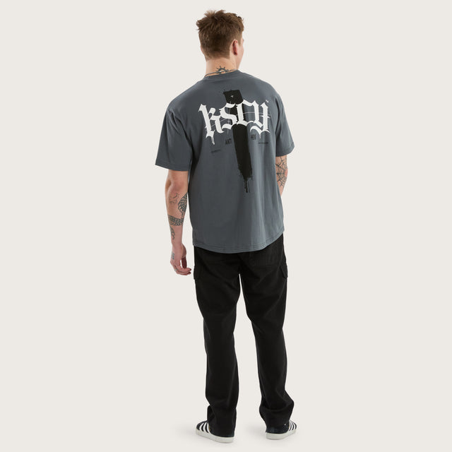 Villian Box Fit Scoop Tee Turbulence