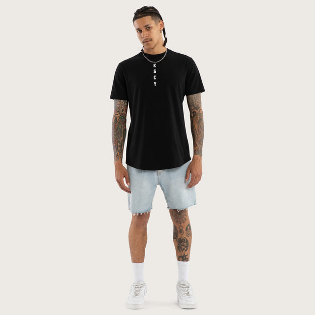Untold Dual Curved Tee Jet Black