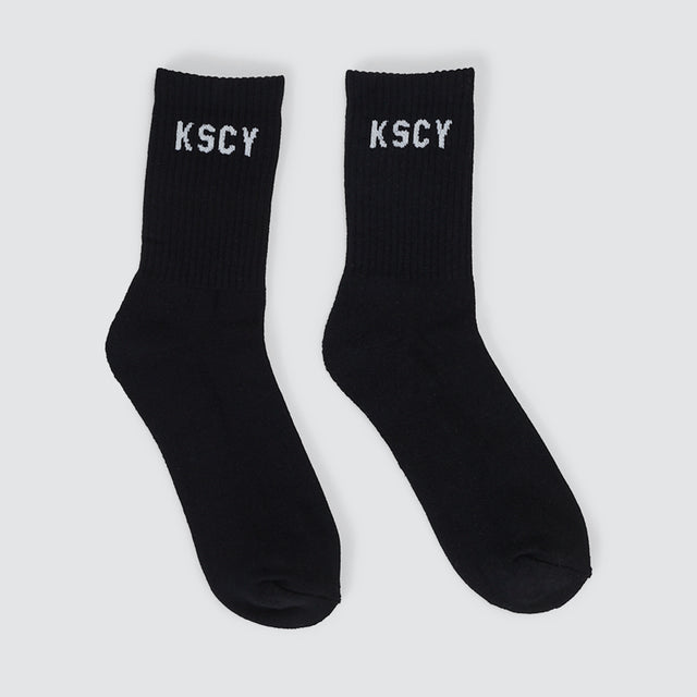 Empire 2PK Mid Socks Black/White
