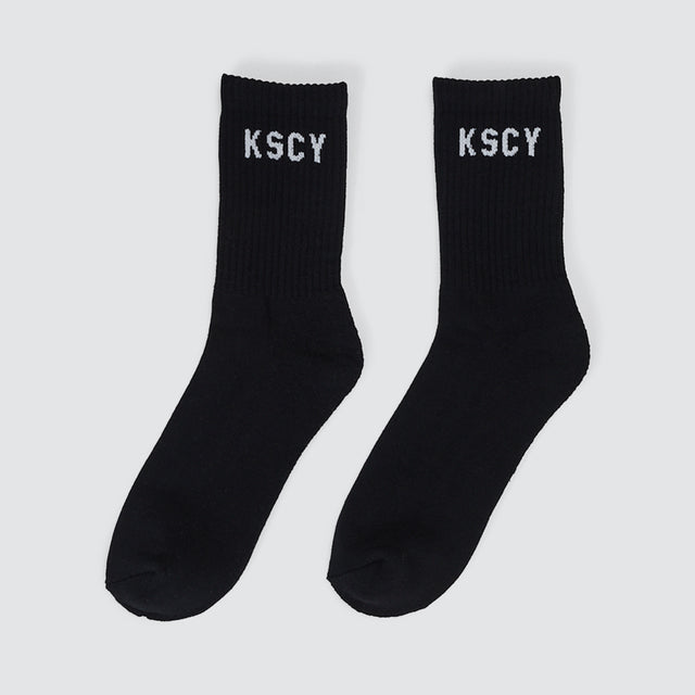 Empire 2PK Mid Socks Black/White