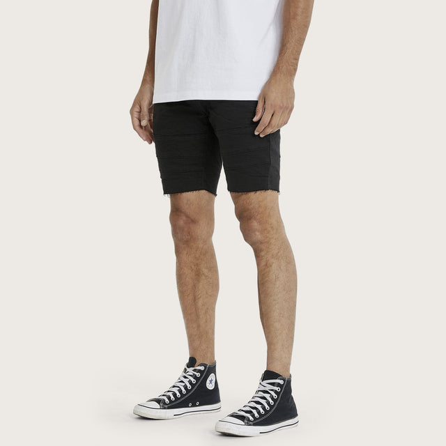 Model wears Arcadia Short Jet Black Shorts in Black - Image 2