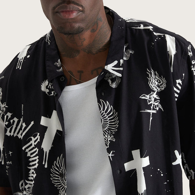 Augur Party Shirt Black/White