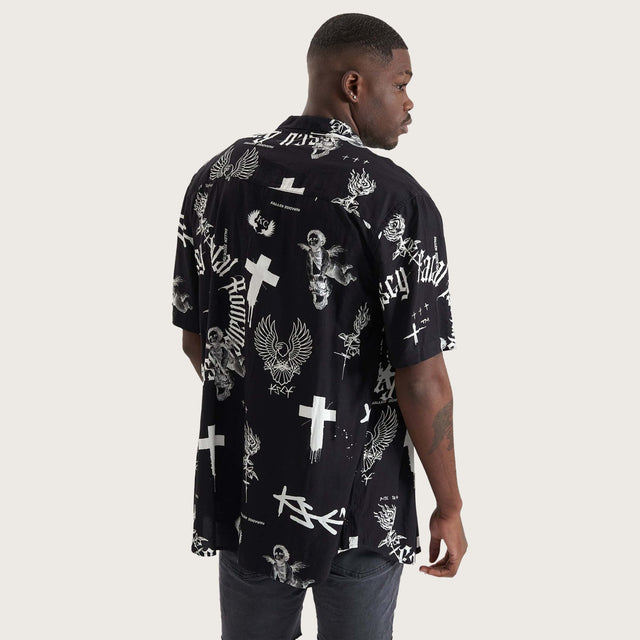 Augur Party Shirt Black/White