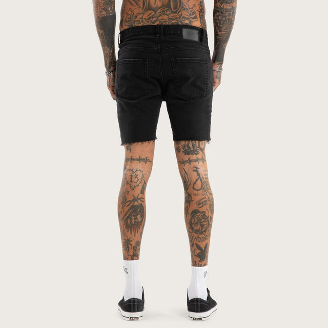 KS2 Denim Short Black Grey