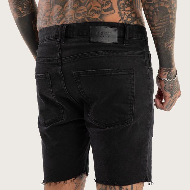 KS2 Denim Short Black Grey