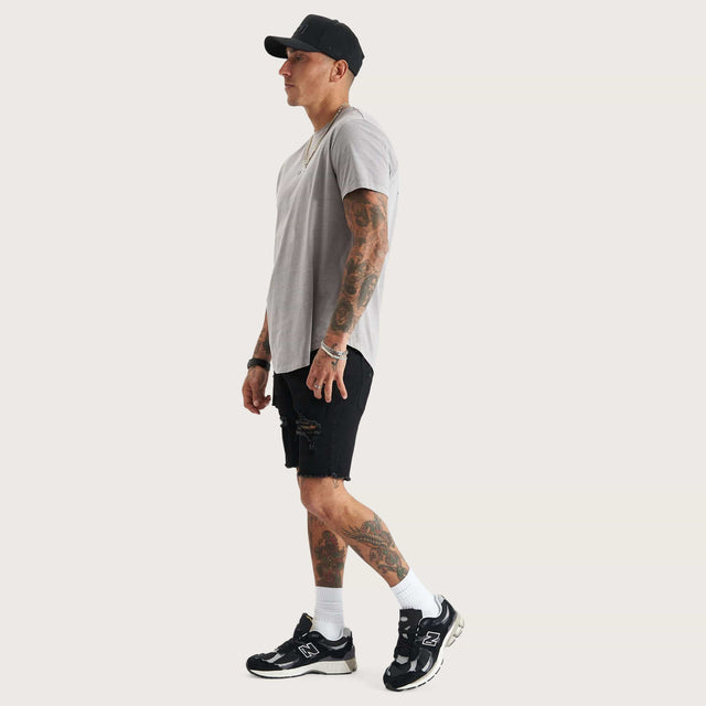 Cadden Dual Curved Tee Pigment Frost Grey