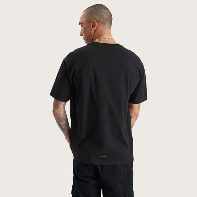 East-7 Heavy Box Fit Tee Jet Black