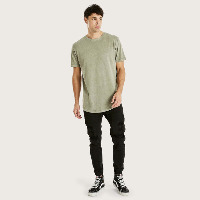 Essentials Dual Curved T-Shirt Pigment Shadow