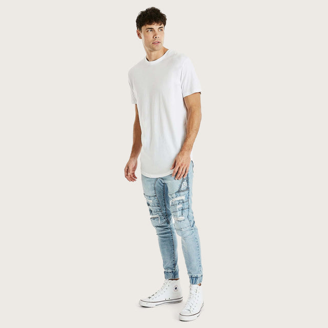 Essentials Dual Curved T-Shirt White