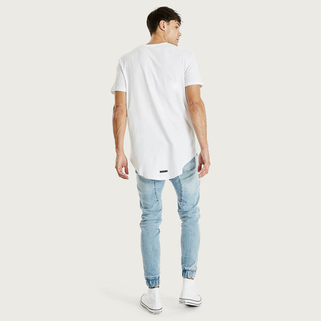 Essentials Dual Curved T-Shirt White