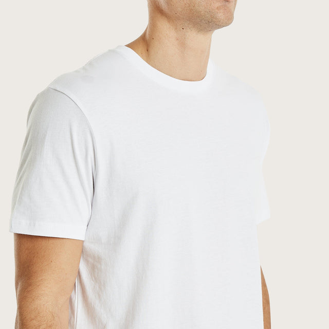 Essentials Dual Curved T-Shirt White