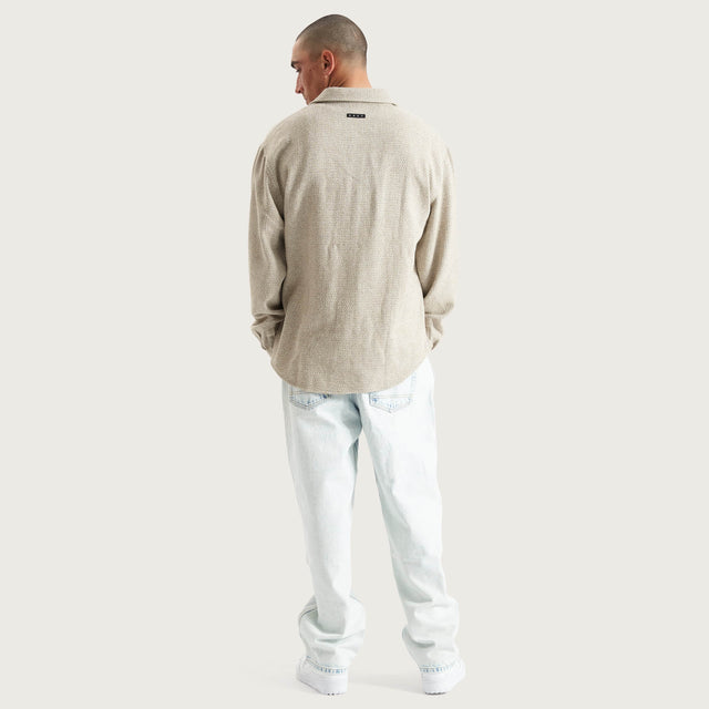Firestone Dropped Shoulder Relaxed Overshirt Cream/Tan